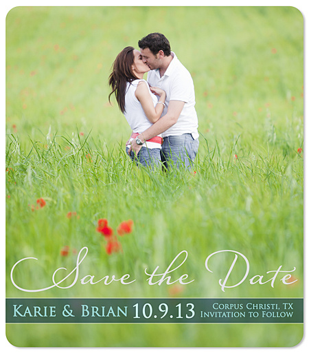 "Banded Date" Save the Date Magnet